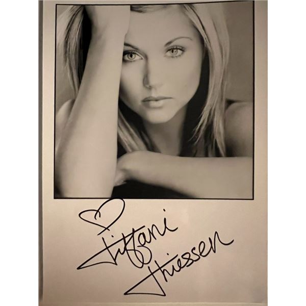 Tiffani Thiessen facsimile signed photo. 5x7 inches