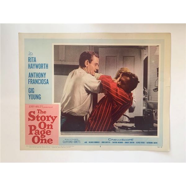 The Story on Page one original 1959 vintage lobby card