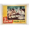Image 1 : 3 Brave Men original 1956 vintage lobby card