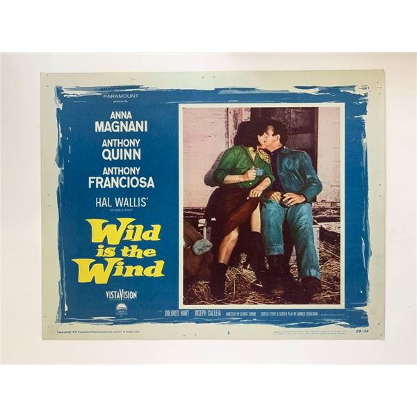Wild is the Wind original 1958 vintage lobby card