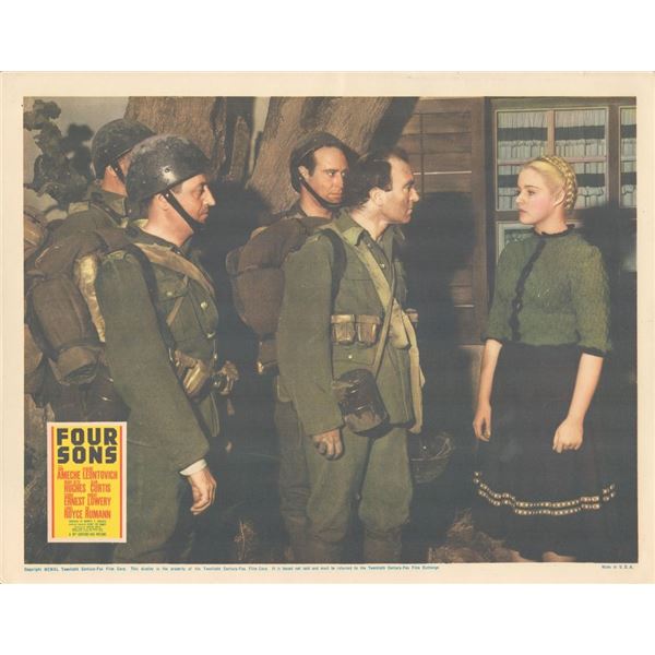 Four Sons _x000d_ 1940 original vintage lobby card