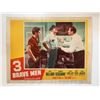 Image 1 : 3 Brave Men original 1956 vintage lobby card