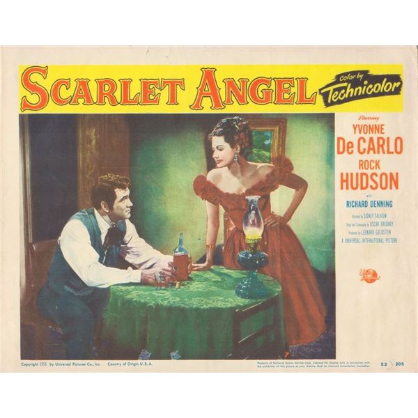 Scarlet Angel 1952 original vintage lobby card