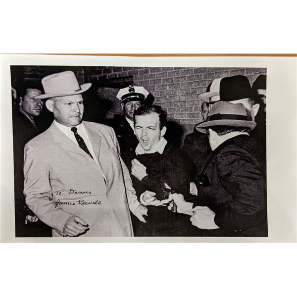 Dallas Homicide Detective with Lee Harvey Oswald James Leavell Signed Photo