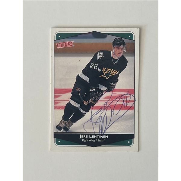 Dallas Stars Jere Lehtinen 2001 Victory #93 signed trading card