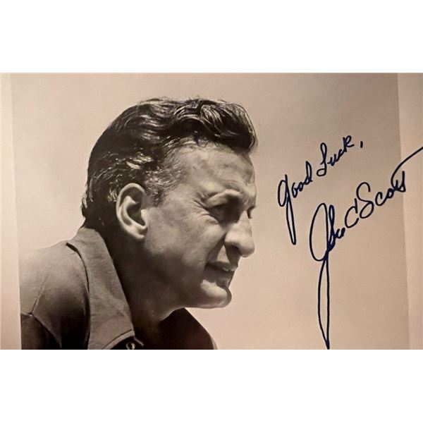 John C. Scott facsimile signed photo. 5x7 inches