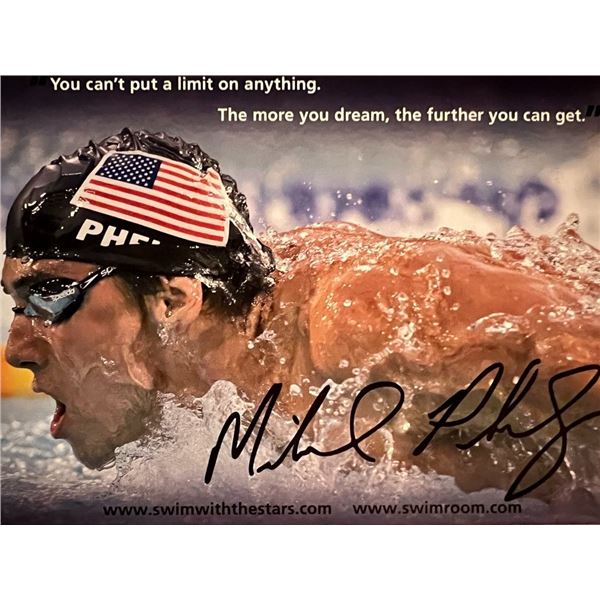 Michael Phelps facsimile signed photo. 8x10 inches