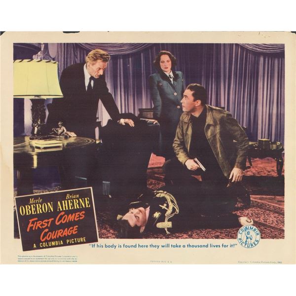 First Comes Courage 1943 original vintage lobby card