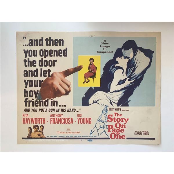 The Story on Page one original 1959 vintage lobby card
