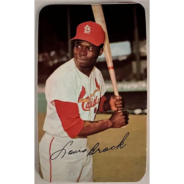 St. Louis Cardinals Lou Brock baseball trading card
