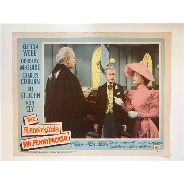 The Remarkable Mr. Pennypacker original 1959 vintage lobby card