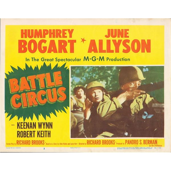 Battle Circus 1953 original vintage lobby card