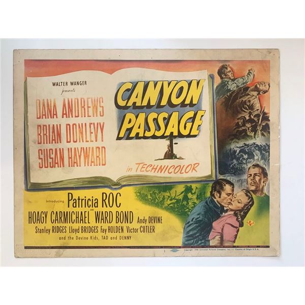 Canyon Passage original 1946 vintage lobby card