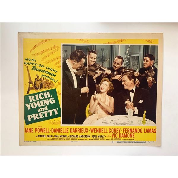 Rich, Young and Pretty original 1951 vintage lobby card
