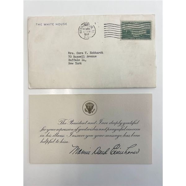 First Lady Mamie Eisenhower facsimile letter with first day cover