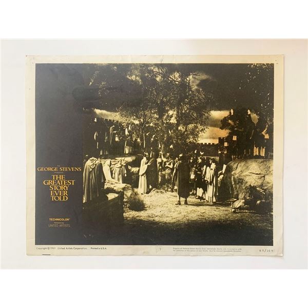 The Greatest Story Ever Told original 1965 vintage lobby card