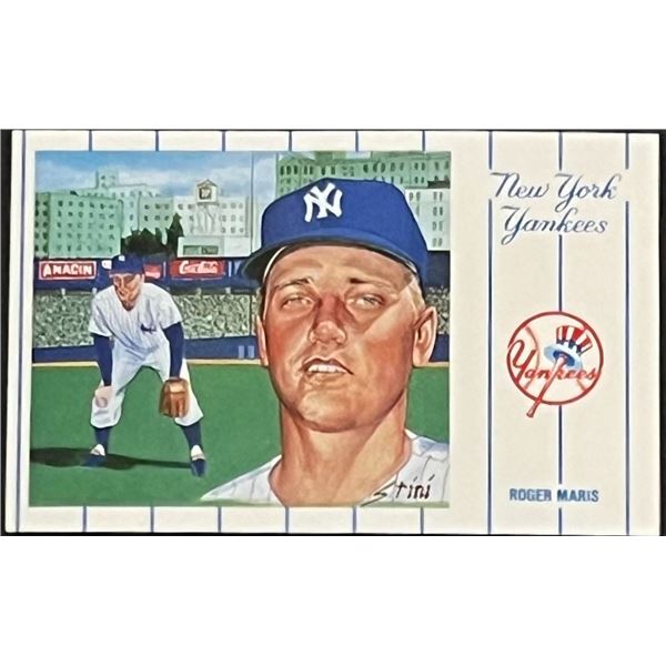 1961 New York Yankees Team Roger Maris Postcard Series No.2. Card 1 of 12