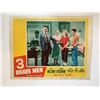 Image 1 : 3 Brave Men original 1956 vintage lobby card