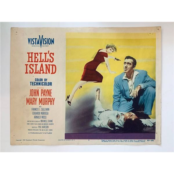 Hell's Island_x000d_ original 1955 vintage lobby card