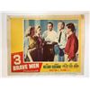 Image 1 : 3 Brave Men original 1956 vintage lobby card