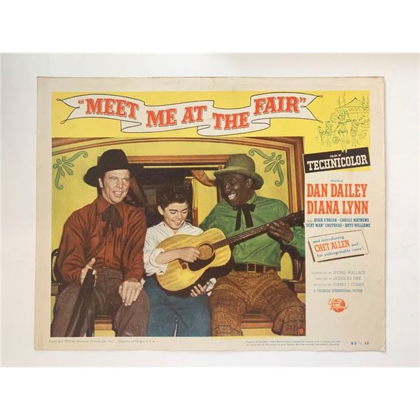 Meet Me at the Fair original 1953 vintage lobby card