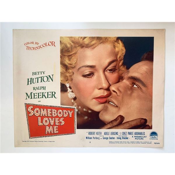 Somebody Loves Me original 1953 vintage lobby card