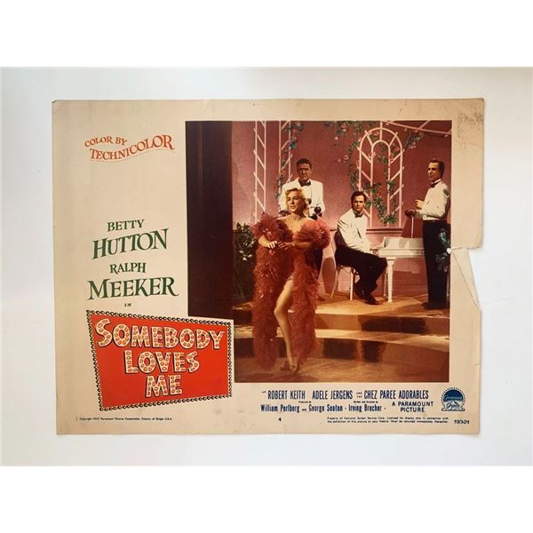 Somebody Loves Me original 1953 vintage lobby card