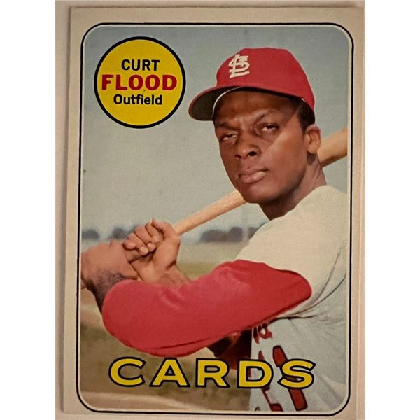 St. Louis Cardinals Curt Flood baseball trading card