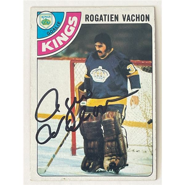 Los Angeles Kings Rogie Vachon 1978 Topps #20 signed trading card
