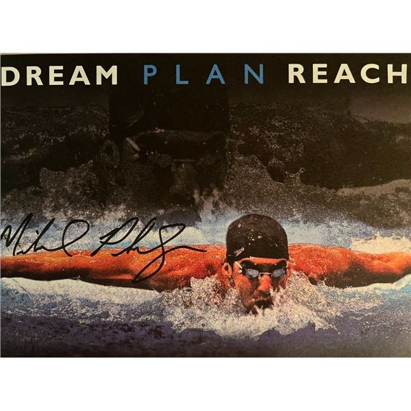 Michael Phelps facsimile signed photo. 8x10 inches