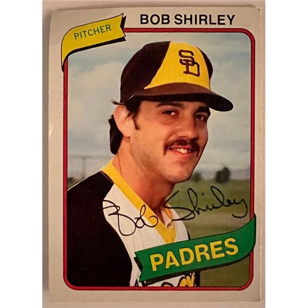 San Diego Padres Bob Shirley baseball trading card