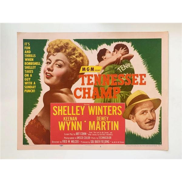 Tennessee Champ original 1954 vintage lobby card
