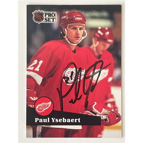 Detroit Red Wings Paul Ysebaert 1991 Pro Set #59 signed trading card
