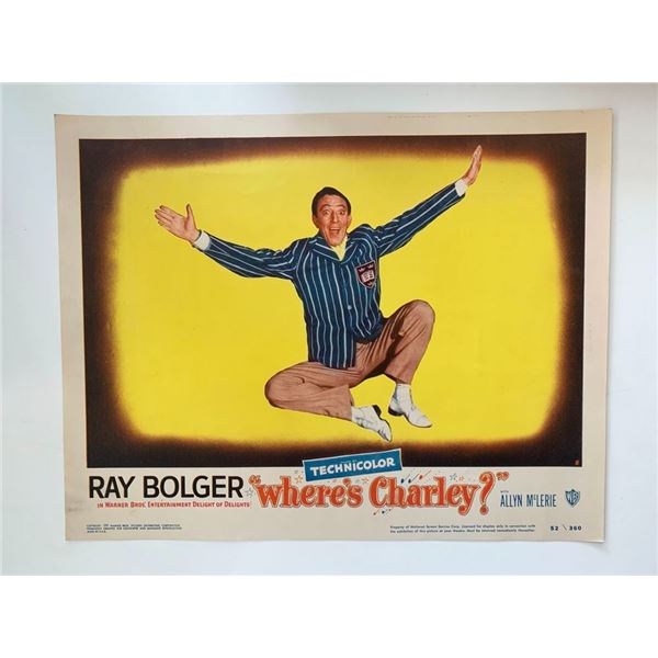 Where's Charley?_x000d_ original 1952 vintage lobby card