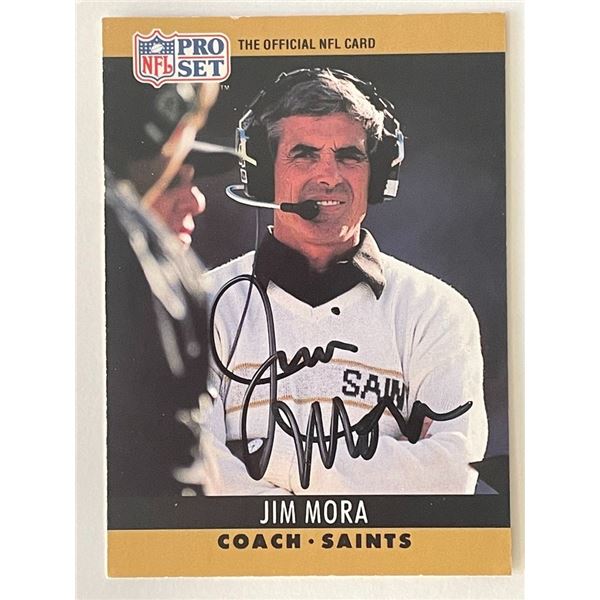 New Orleans Saints Jim Mora 1990 NFL #221 signed trading card
