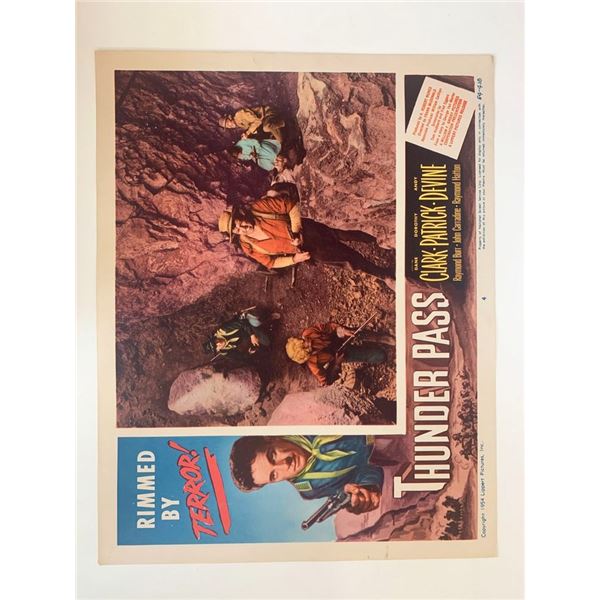 Thunder Pass original 1954 vintage lobby card