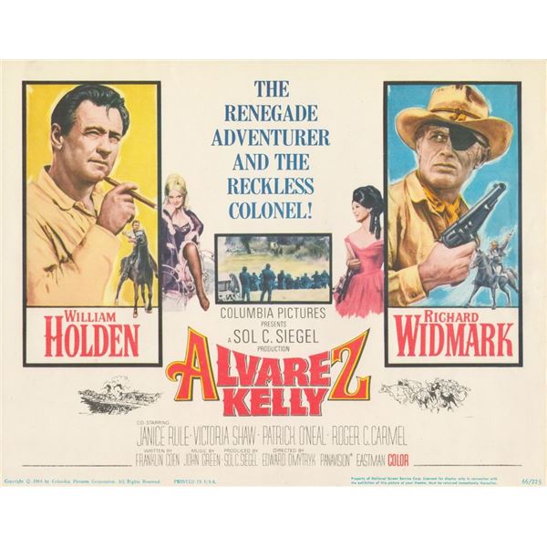 Alvarez Kelly 1966 original vintage lobby card