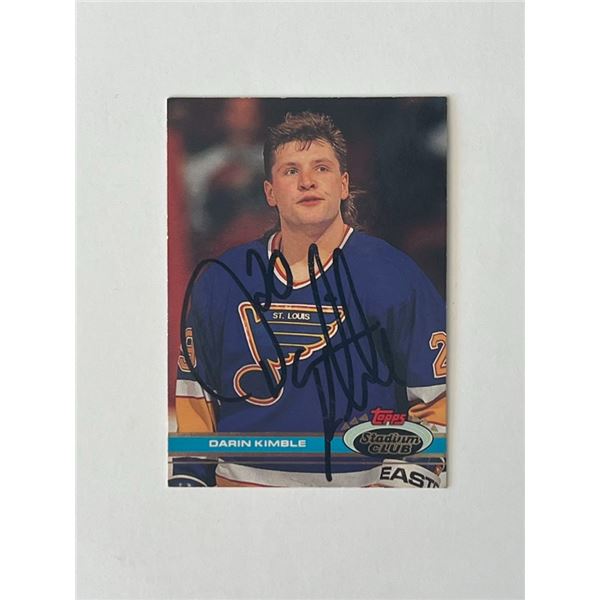 St. Louis Blues Darin Kimble 1991 Topps #278 signed trading card