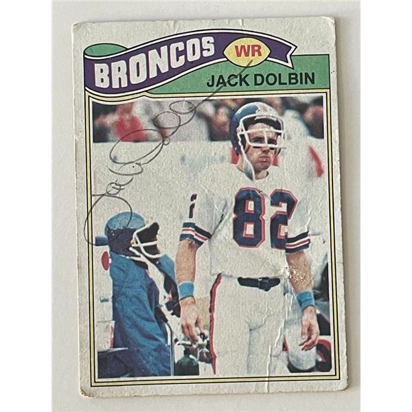 Denver Broncos Jack Dolbin 1997 Topps #113 signed trading card