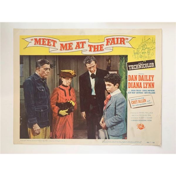 Meet Me at the Fair original 1953 vintage lobby card