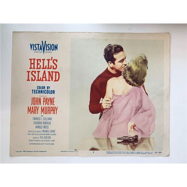 Hell's Island_x000d_ original 1955 vintage lobby card