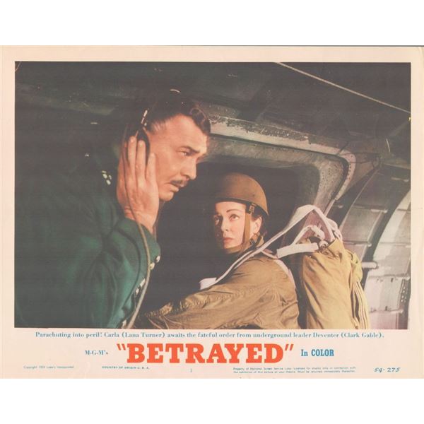 Betrayed 1954 original vintage lobby card