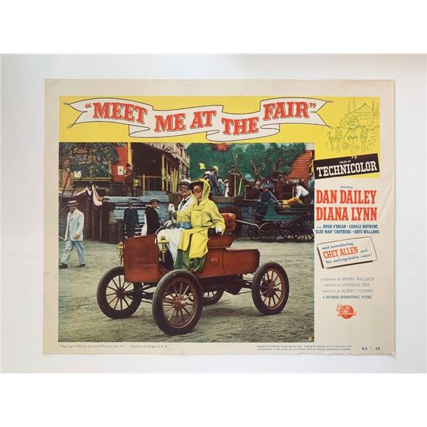 Meet Me at the Fair original 1953 vintage lobby card