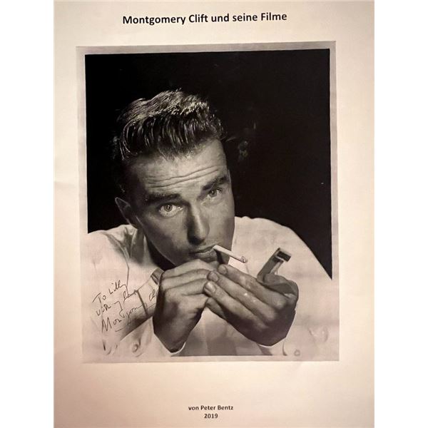 Mongomery Clift facsimile signed program. 5x7 inches