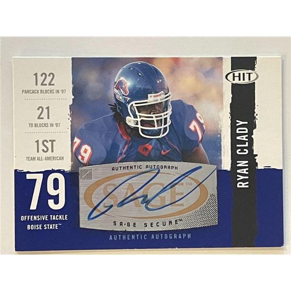 Ryan Clady signed autograph card