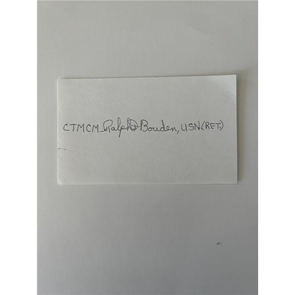 CTMCM Raph Bouden original signature