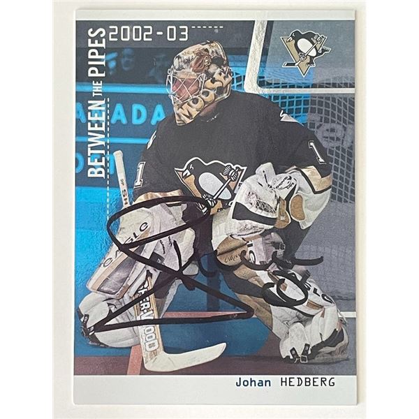 Pittsburgh Penguins Johan Hedberg 2003 In The Game #40 signed trading card