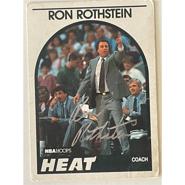 Miami Heat Coach Ron Rothstein 1989 NBA #172 signed trading card