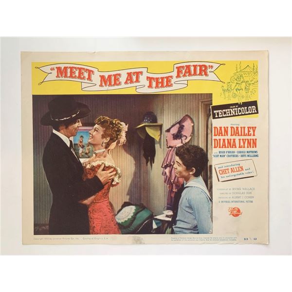 Meet Me at the Fair original 1953 vintage lobby card