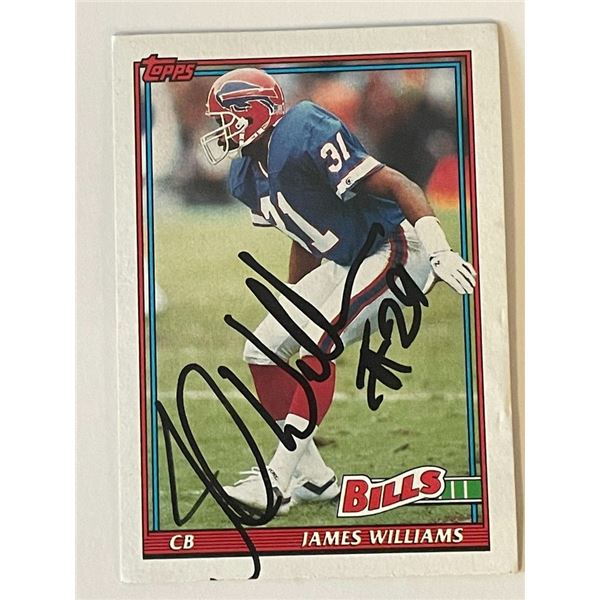 Buffalo Bills James Williams signed 1991 Topps #46  trading card